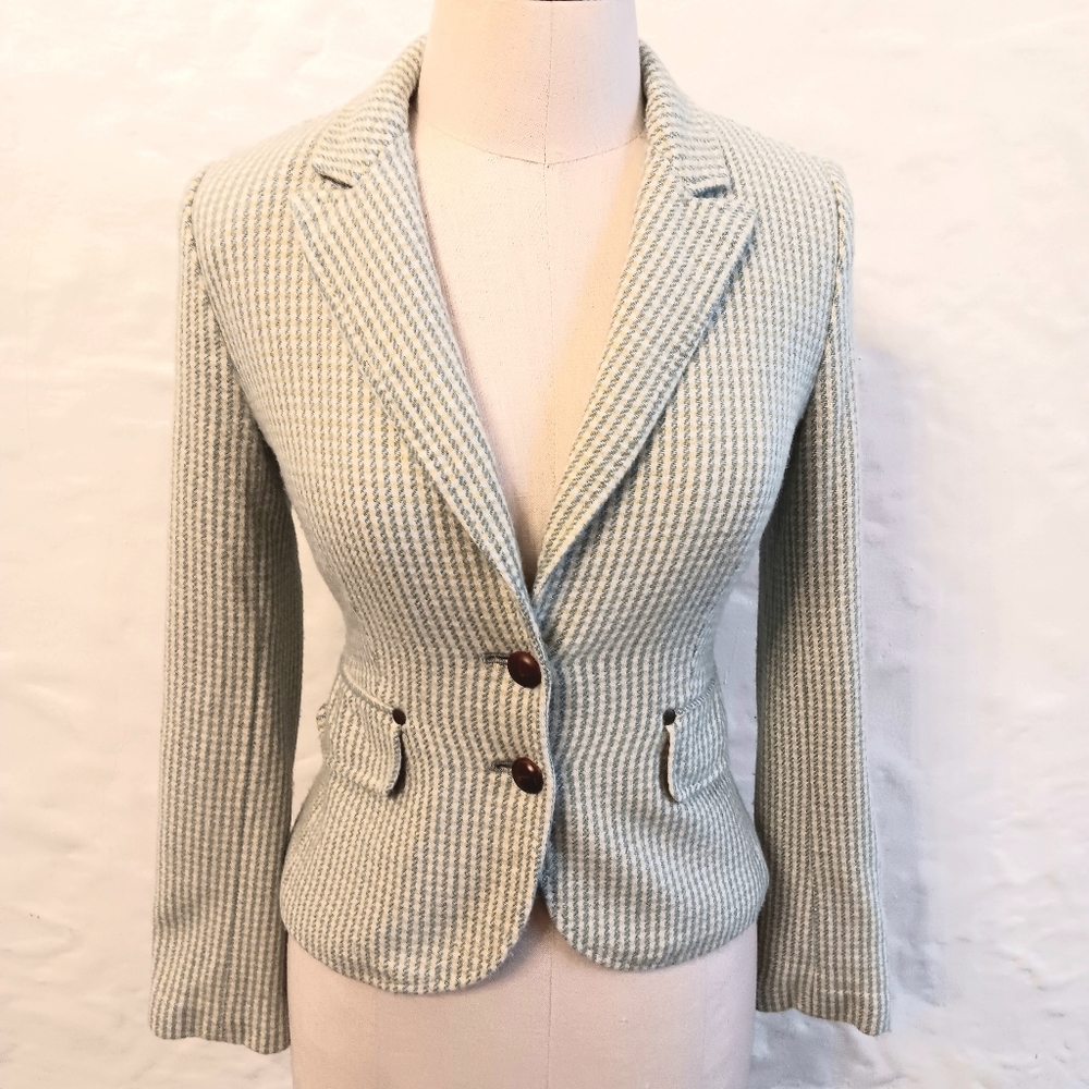 Vintage 90s Fillmore Studio California wool blend houndstooth blazer. XS